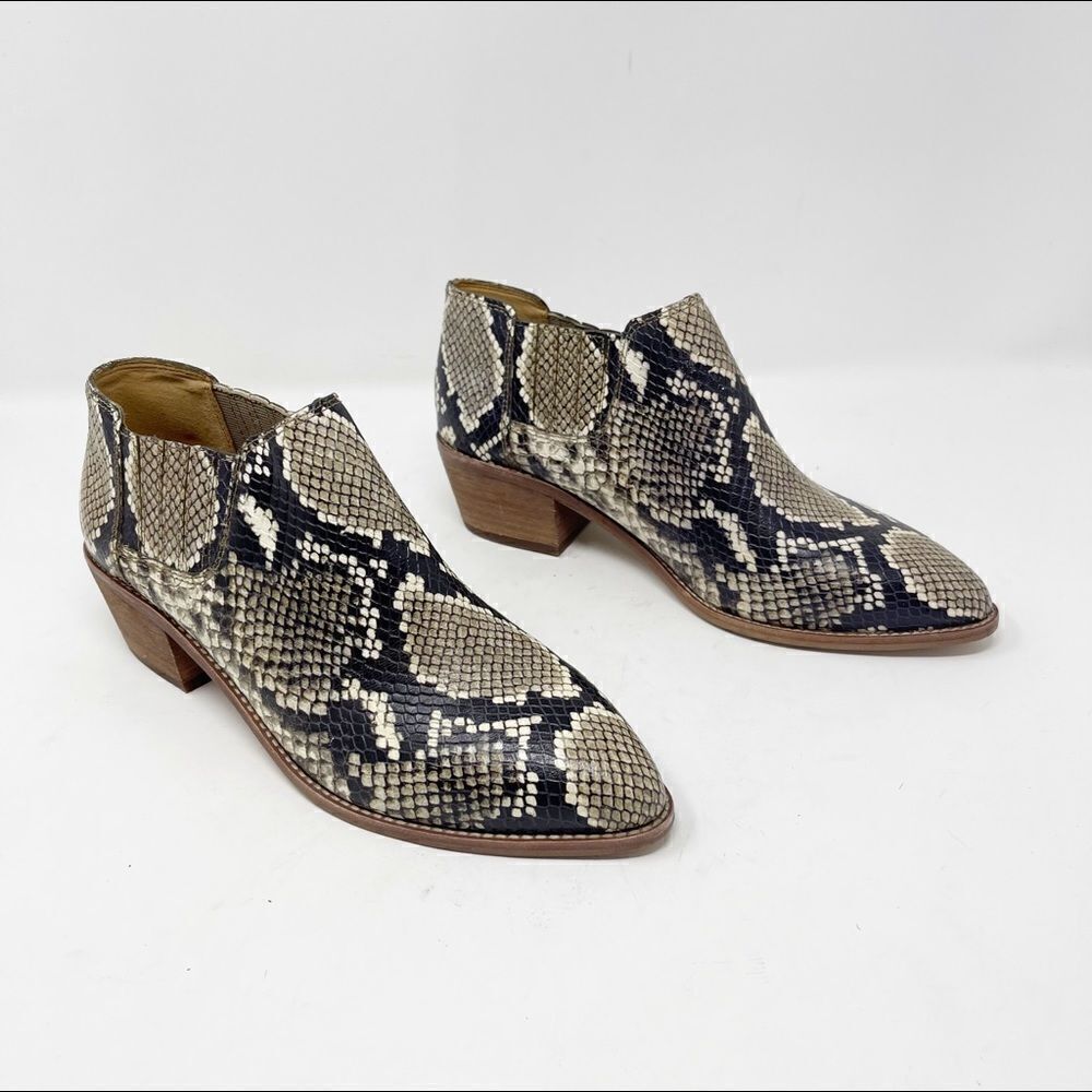 Madewell Snake Booties Almond Toe Size 7